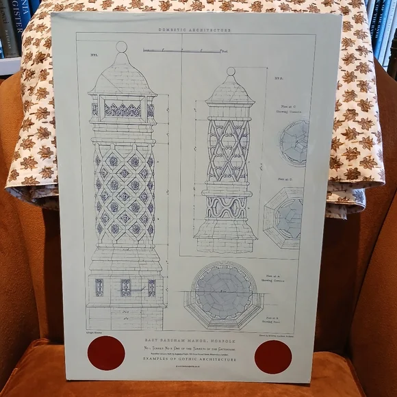 Architectural Print: East Barsham Manor Turret /+ Size A2
